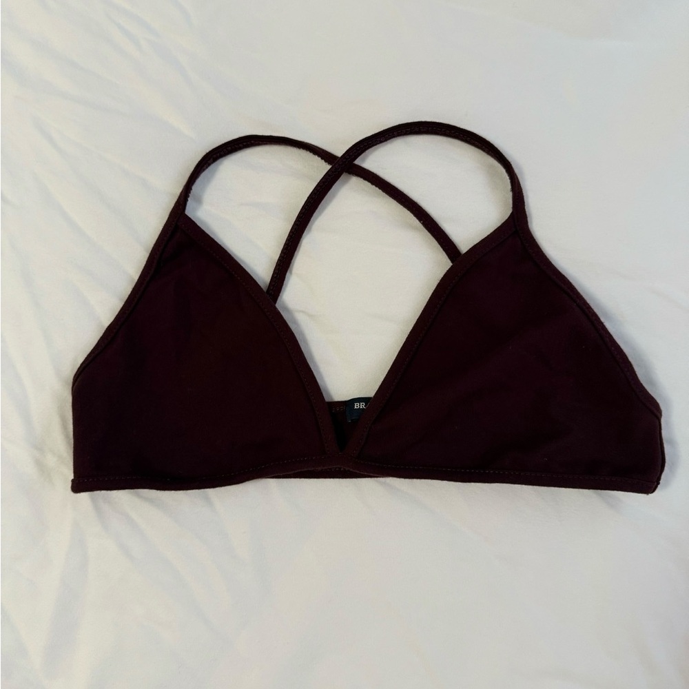 brandy melville maroon bralette